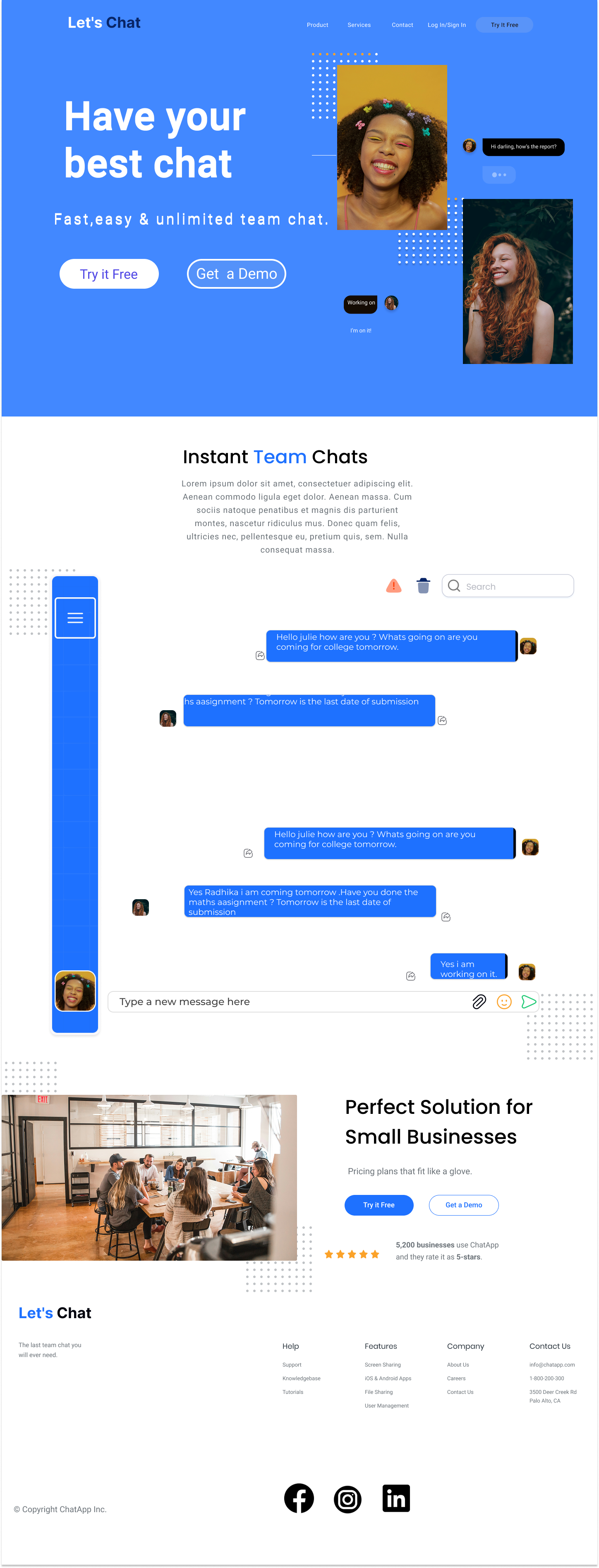 LET'S CHAT — TEAM MESSAGING
