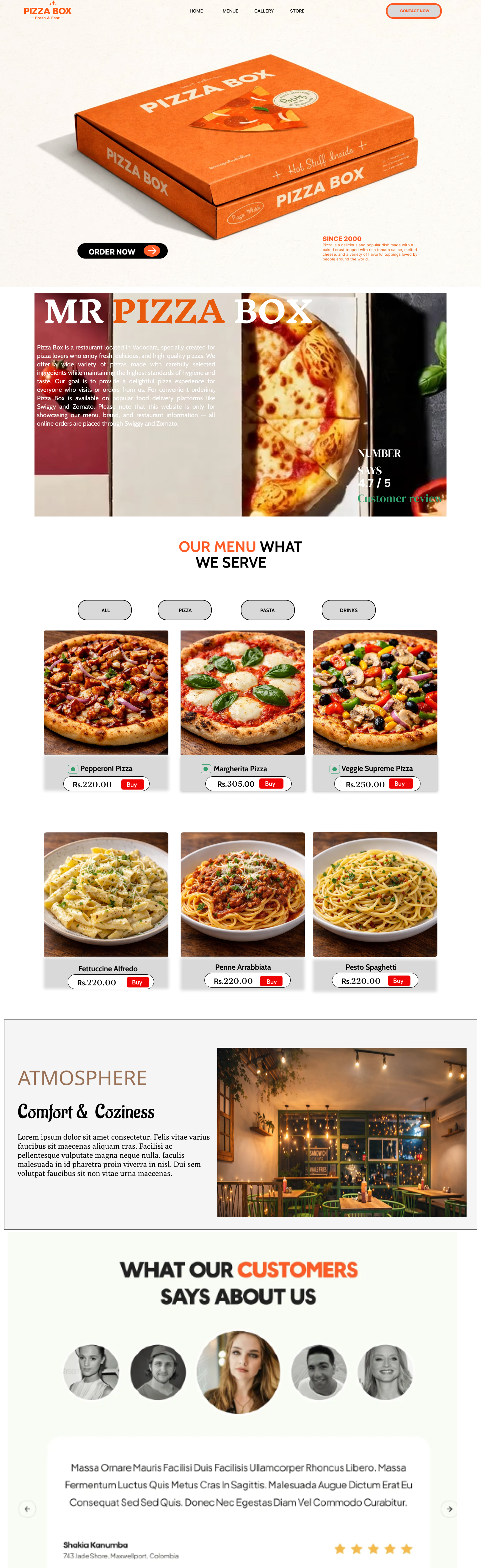 MR PIZZA BOX — RESTAURANT